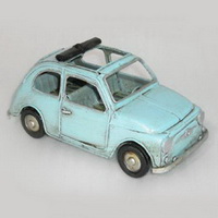 Декоративная модель ретро-автомобиля " FIAT 500" 1957, голубой