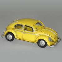 Декоративная модель ретро-автомобиля "VW BEETLE" 1969, желтый