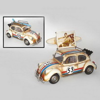 Ретро-автомобиль с фоторамкой "VW BEETLE " 1969 г. белый с подставкой для фото Ретро-автомобиль с фоторамкой "VW BEETLE " 1969 г. белый с подставкой для фото