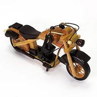 Модель мотоцикла, ручная работа, дерево, цвет - светло-коричневый, 24 см Модель мотоцикла, ручная работа, дерево, цвет - светло-коричневый, 24 см