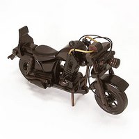 Модель мотоцикла, ручная работа, дерево, цвет - коричневый, дл 24 см Модель мотоцикла, ручная работа, дерево, цвет - коричневый, дл 24 см