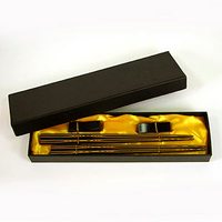 Палочки бамбуковые с подставками в коробочке, черные (уп 2 пары) Палочки бамбуковые с подставками в коробочке, черные (уп 2 пары)